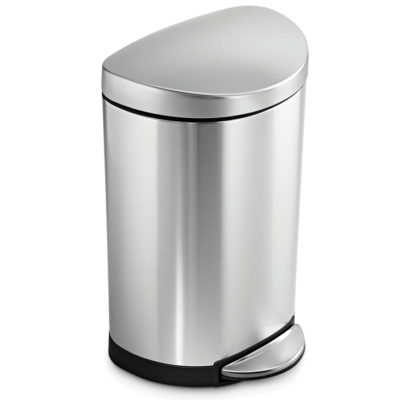 Simplehuman 10 Litre Semi-Round Pedal Bin – Brushed Steel Simplehuman 10 Litre Semi-Round Pedal Bin – Brushed Steel